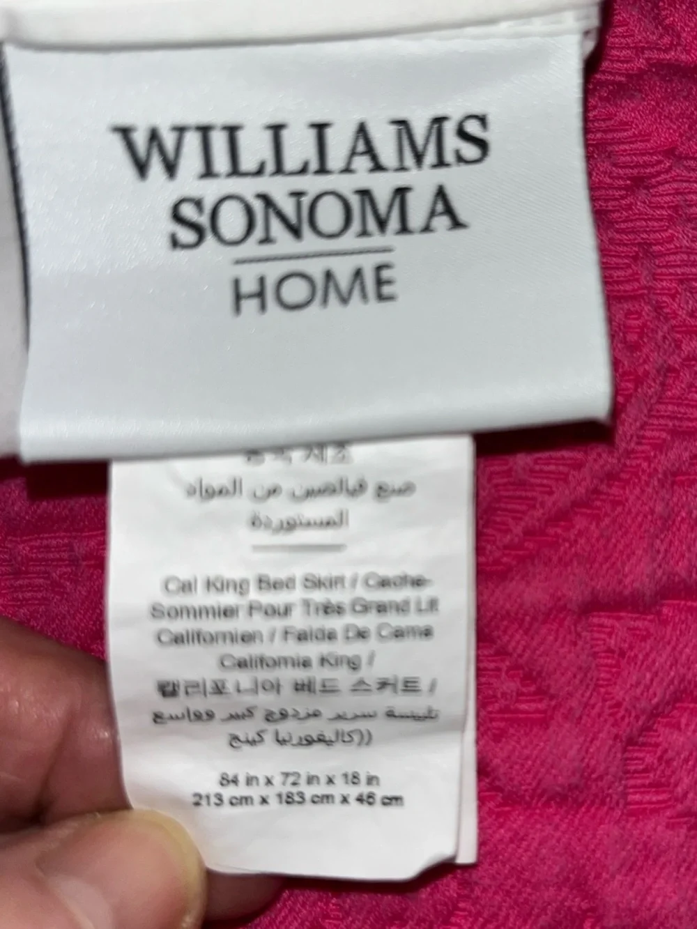 Williams Sonoma White Bed Skirt